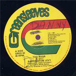 Barrington Levy - Too Poor / First Love