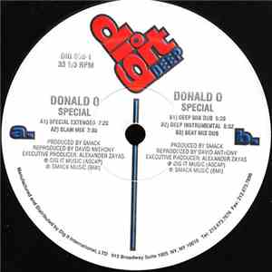 Donald O - Special (David Anthony Remixes)