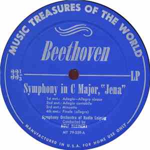 Beethoven, Mendelssohn, Symphony Orchestra Of Radio Leipzig, Symphony Orchestra Of Radio Berlin, Walter Schartner, Rolf Kleinert - Symphony In C Major, "Jena"