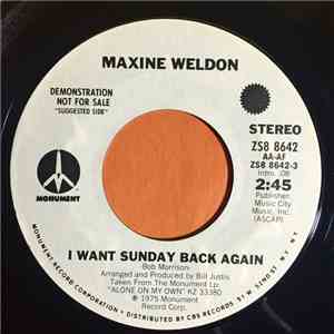 Maxine Weldon - I Want Sunday Back Again