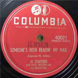 Jo Stafford With Paul Weston & His Orch. - Someone's Been Readin' My Mail / I'm Your Girl