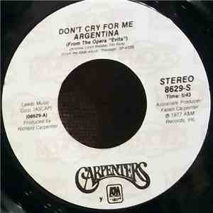 Carpenters - Don't Cry For Me Argentina (From The Opera "Evita")