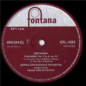 Ludwig van Beethoven - Gewandhausorchester Leipzig, Franz Konwitschny - Symphony No 7 In A, Op.92