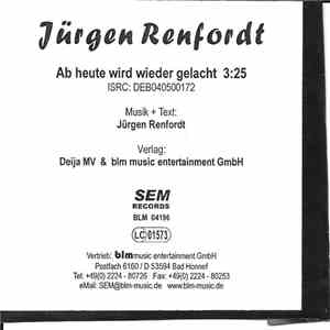 Jürgen Renfordt - Ab Heute Wird Wieder Gelacht