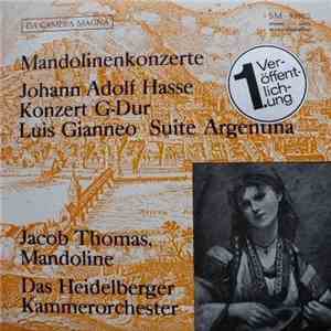 Johann Adolf Hasse / Luis Gianneo - Mandolinenkonzerte