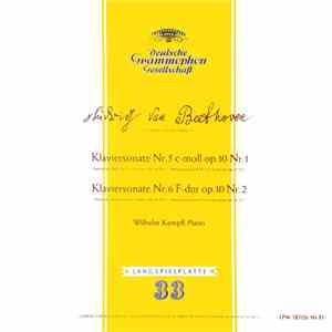 Ludwig van Beethoven - Wilhelm Kempff - Klaviersonaten Nr. 5 C-Moll Op. 10 Nr. 1, Nr 6. F-Dur Op. 10 Nr. 2