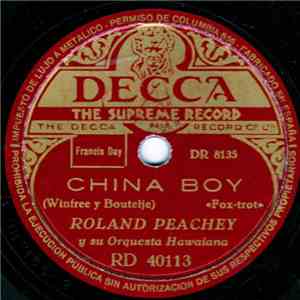 Roland Peachey Y Su Orquesta Hawaiana - China Boy / Adios Blues