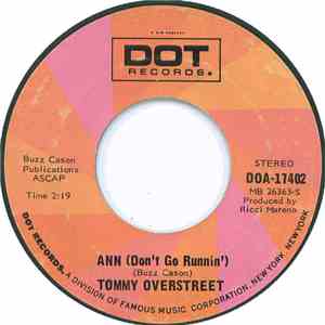 Tommy Overstreet - Ann (Don't Go Runnin') / Within This World Of Mine
