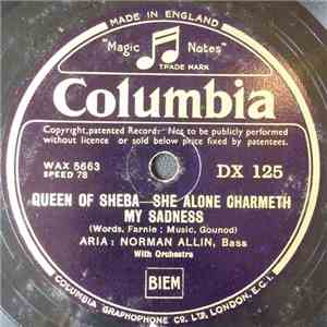 Norman Allin - Queen Of Sheba - She Alone Charmeth My Sadness / Samson - Honour And Arms